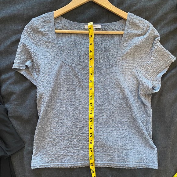 Madewell Popcorn Top Square-Neck Tee - Picture 6 of 8
